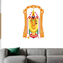 Wallpics Orange & Yellow Printed Waterproof Vinyl Wall Sticker-image-36