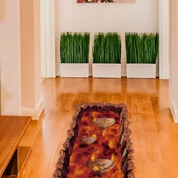 Jaamso Royals Brown Magma 3D Printed Self-Adhesive Removable Wall Sticker-image-16