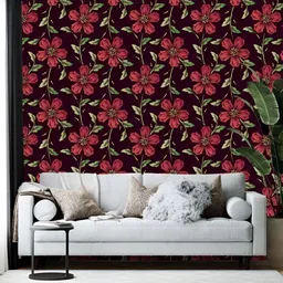 Wallpics Pink & Green Printed Self-Adhesive Wallpaper-image-82