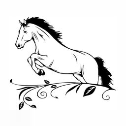 Wallpics White & Black Horse Printed Water Resistant Wall Sticker-picture-5