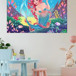 WENS Blue & Pink Beautiful Jalpari Wall Sticker-picture-26