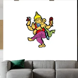 Wallpics Beige & Purple Printed Waterproof Vinyl Wall Sticker-image-71