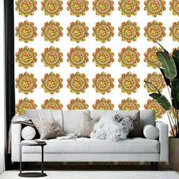 Wallpics White & Green Abstract Printed Self-Adhesive Wallpaper-picture-20