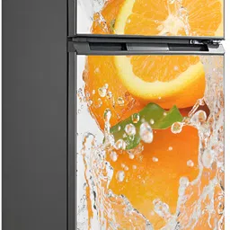 Wallpics White & Orange-Colored Printed Waterproof Fridge Sticker-image-70