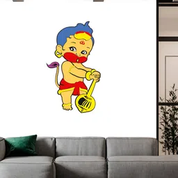 Wallpics Yellow Printed Water-Proof Wall Sticker-image-83