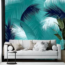 Wallpics Green & Black Abstract Printed Wallpaper-image-80