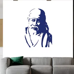 Wallpics Blue Printed Water-Proof Wall Sticker-image-98