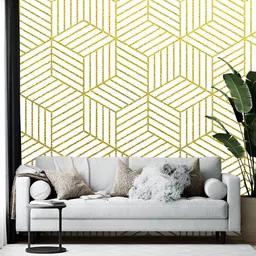 Wallpics White & Yellow Printed Self-Adhesive Wallpaper-picture-11