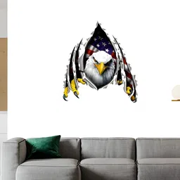 Wallpics White & Blue Printed Waterproof Wall Sticker-picture-15