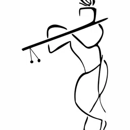 Wallpics Black Lord Krishna Printed Waterproof Wall Sticker-picture-12