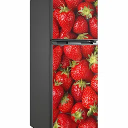 Wallpics Red & Green Strawberry Printed Water Resistant Fridge Sticker-picture-35