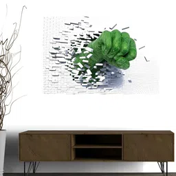 Wallpics Green & Grey Abstract Printed Water Resistant Wall Sticker-picture-34