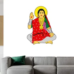 Wallpics Red & Grey Goddess Printed Waterproof Wall Sticker-image-68