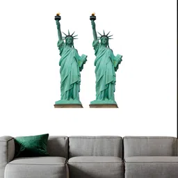 Wallpics White & Sea Green Statue Of Liberty Printed Waterproof Wall Sticker-picture-34