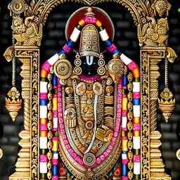Wallpics Black & Brown Lord Balaji Printed Water Resistant Wall Sticker-image-68