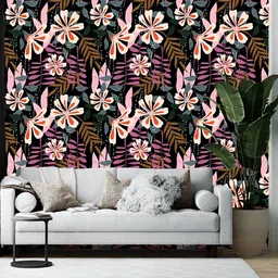 Wallpics Black & Pink Printed Self-Adhesive Wallpaper-image-86