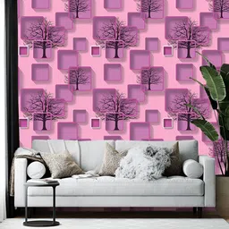 Wallpics Pink & Purple Printed Self-Adhesive Wallpaper-image-65