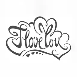 Wallpics White & Black I Love You Printed Waterproof Wall Sticker-picture-39