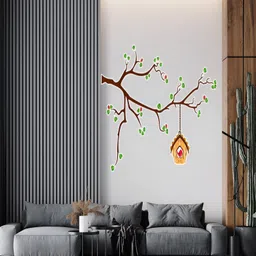 Wallpics Green & Brown Printed Self Adhesive Wall Sticker-image-77