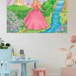 WENS Multicoloured Princess In Magical Land Printed Vinyl Wall Sticker-image-72