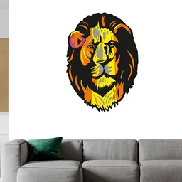 Wallpics Black & Yellow Printed Waterproof Self-Adhesive Wall Sticker-image-47