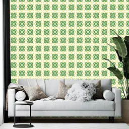 Wallpics Off-White & Green Printed Self Adhesive Wallpaper-picture-36