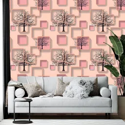 Wallpics Pink & Black Geometric Printed Self-Adhesive Wallpaper-image-45