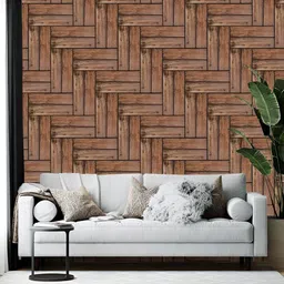 Wallpics Brown & Black Geometric Printed Self Adhesive Wall Sticker-picture-32
