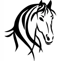 Wallpics Black & White Horse Printed Waterproof Wall Sticker-image-97