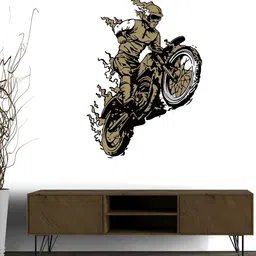 Wallpics Black & Brown Biker Printed Waterproof Wall Poster-picture-29