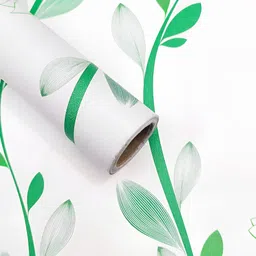 ANNA CREATIONS White & Green Printed Waterproof Wall Sticker-image-64