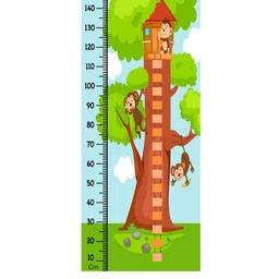 WENS Multicoloured Tree House Height Measurement Removable Wall Sticker-picture-21