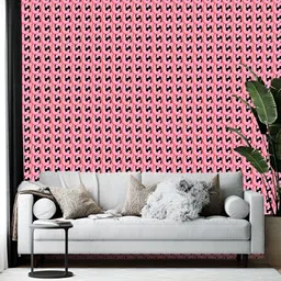 Wallpics Pink & Black Abstract Printed Self Adhesive Wallpaper-image-22