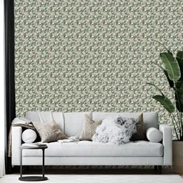 Wallpics Brown & Green Abstract Printed Self-adhesive Wallpaper-image-18