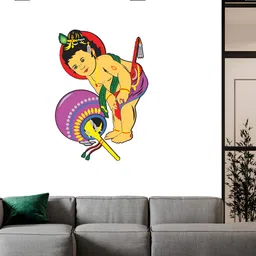 Wallpics Yellow & Purple Printed Water-Proof Wall Sticker-image-25
