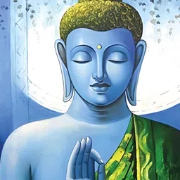 Wallpics Blue & Green Religious Printed Wallpaper-image-59