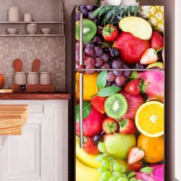 WallDaddy Red & Green Fruits Printed Self-Adhesive Refrigerator Sticker-picture-30