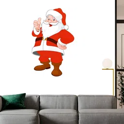 Wallpics Red & White Printed Waterproof Self-Adhesive Wall Sticker image 2