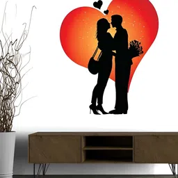 Wallpics Red & Black Printed Waterproof Wall Sticker image 2