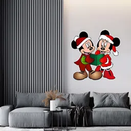Wallpics Red & Green Mickey Mouse Printed Waterproof Wall Sticker image 4