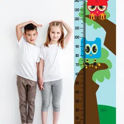 WENS Kids Multicoloured Beautiful Owls Height Chart Vinyl Wall Sticker-image-49