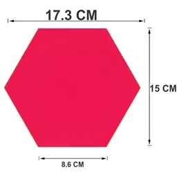 Wall1ders Brown 28 Pieces Hexagon 3D Mirror Wall Stickers image 2