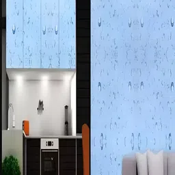 Univocean Blue & White 3D Printed Self Adhesive Wall Stick image 3