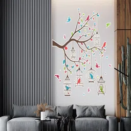 Wallpics Brown & Red Printed Waterproof Wall Sticker image 4