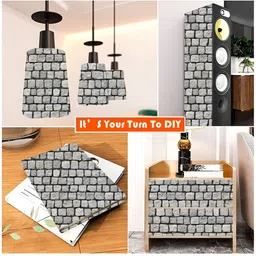 Wallpics Grey Melange Printed Self-Adhesive Wallpaper image 2