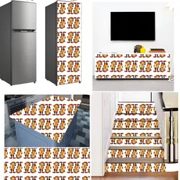 Wallpics Brown & White Abstract Printed Self-Adhesive Wallpaper image 4