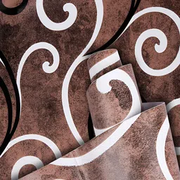 Kuber Industries 3 Pieces Brown & White Printed Self Adhesive Wallpaper Sheets image 4