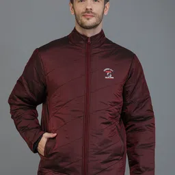 TQS Men Maroon Windcheater and Water Resistant Bomber Jacket image 1