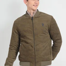 U.S. Polo Assn. Denim Co. Stand Collar Bomber Jacket image 1