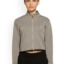 Wildcraft Self Design Mock Collar Lightweight Anti Odour Crop Sporty Jacket-picture-30